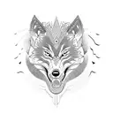 wolf serpent tattoo design idea