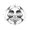 sol y luna tattoo design idea