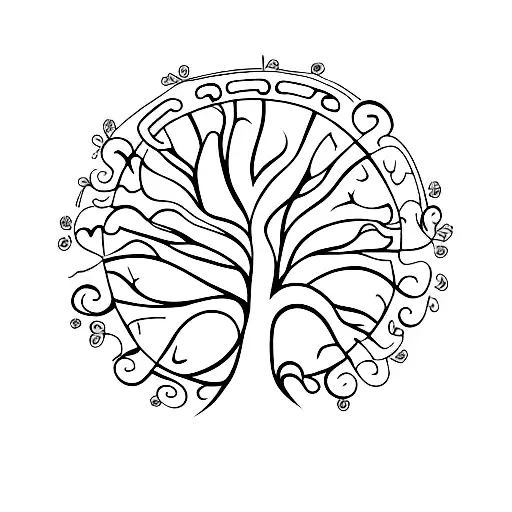 Tree Of Life With Puzzle tattoo design idea
