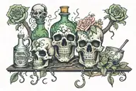 we drink the poison our minds pour for us and wonder why we feel so sick tattoo design idea