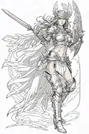 Valkyrie warrior tattoo design idea