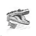 Alligator underwater tattoo design idea