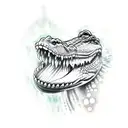Alligator underwater tattoo design idea