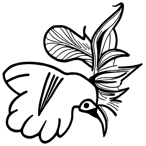 hummingbird and day lilies  tattoo design idea