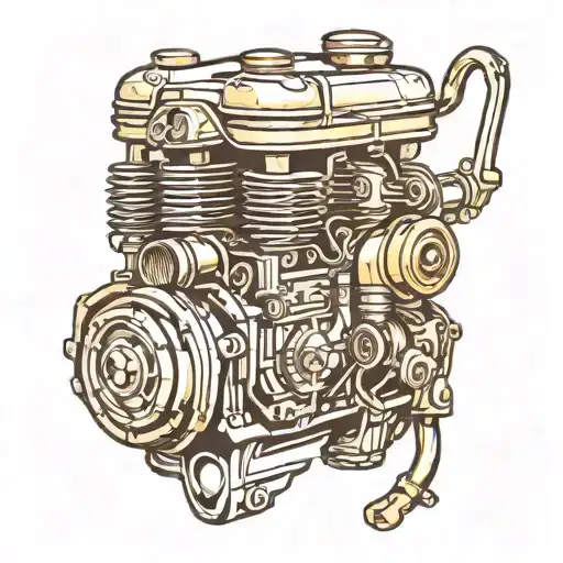 v8 engine tattoo design idea