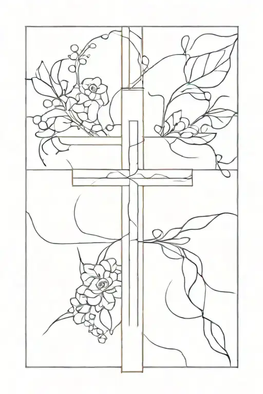 cross  bible verse tattoo design idea
