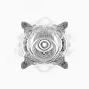 A cosmic serpent forming a yin-yang symbol, symbolizing the balance of strength and astrology tattoo design idea