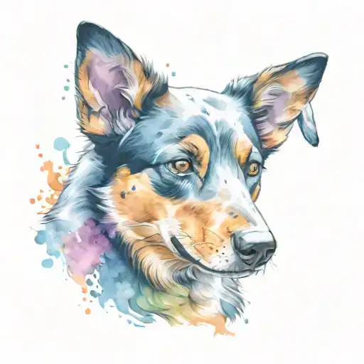 Australian cattle dog tattoo design idea