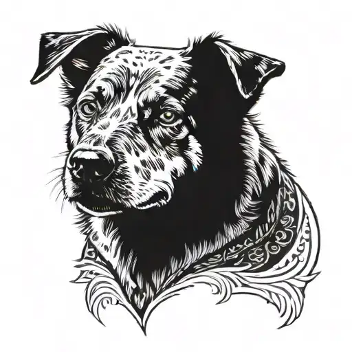 Australian cattle dog tattoo design idea