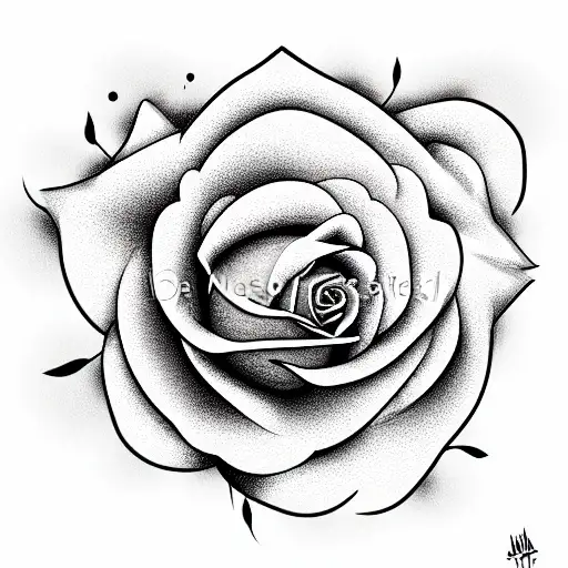 Rose tattoo design idea