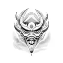 mascara oni tattoo design idea