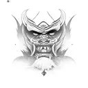 mascara oni tattoo design idea