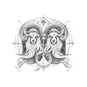 gemini aries leo tattoo design idea
