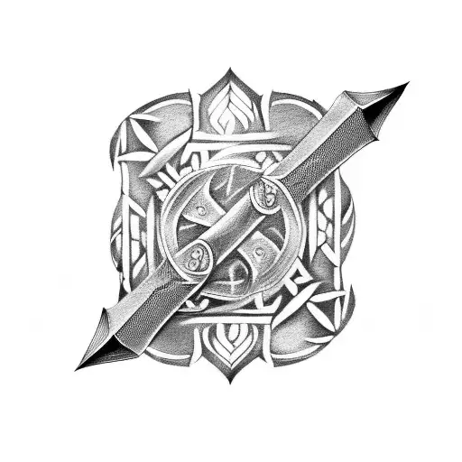 Viking daggers  tattoo design idea