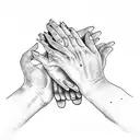 praying hands tattoo design idea