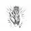 praying hands tattoo design idea