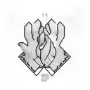 praying hands tattoo design idea