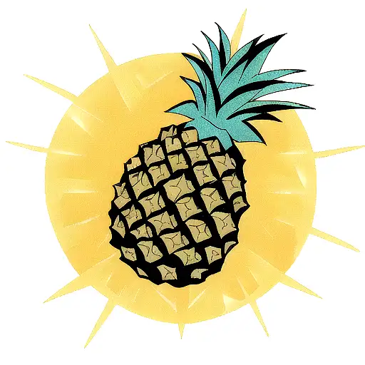 Pineapple tattoo design idea