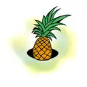 Pineapple tattoo design idea