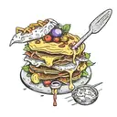 ravioli tattoo design idea