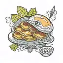 ravioli tattoo design idea