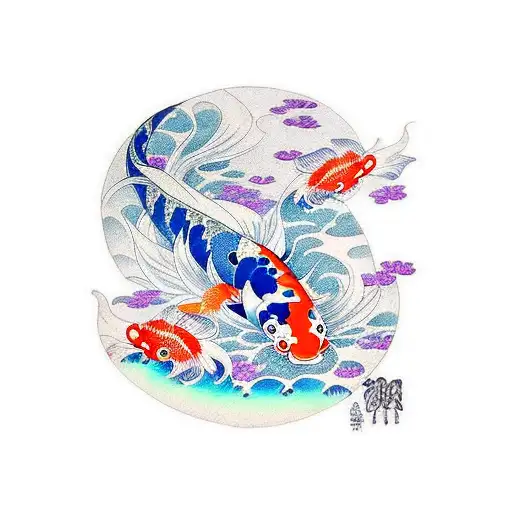 Koi Fish  tattoo design idea