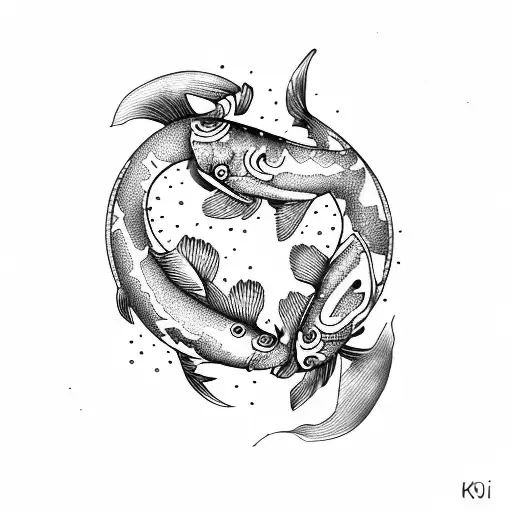 Koi Fish  tattoo design idea