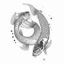 Koi Fish  tattoo design idea