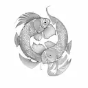 Koi Fish  tattoo design idea