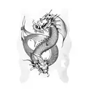 Koi Fish with dragons tattoo design idea