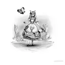 alice in wonderland dark tattoo design idea