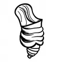 conch shell from spongebob tattoo design idea