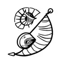 conch shell from spongebob tattoo design idea