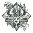 castle tattoo design idea