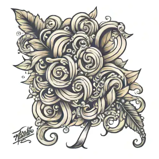 fefalle pasta tattoo design idea