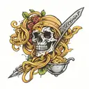 pasta decay tattoo design idea