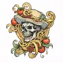 pasta decay tattoo design idea