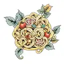 pasta shaped like tattoo design idea
