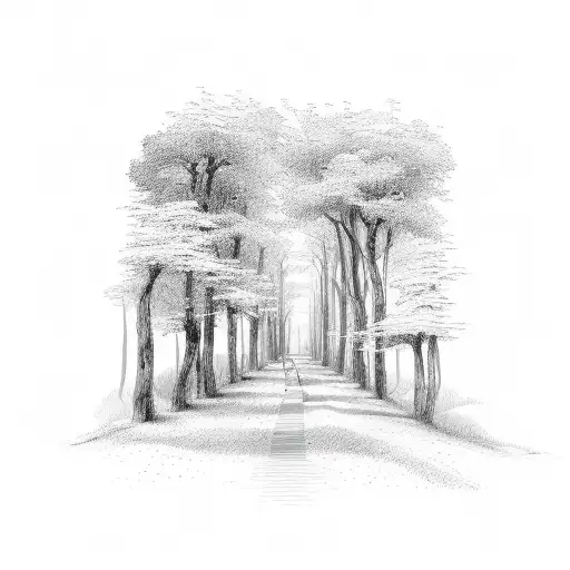 the road less traveled tattoo design idea