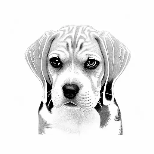 beagle tattoo design idea