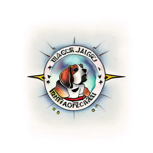 beagle tattoo design idea