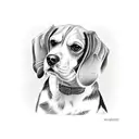 beagle tattoo design idea