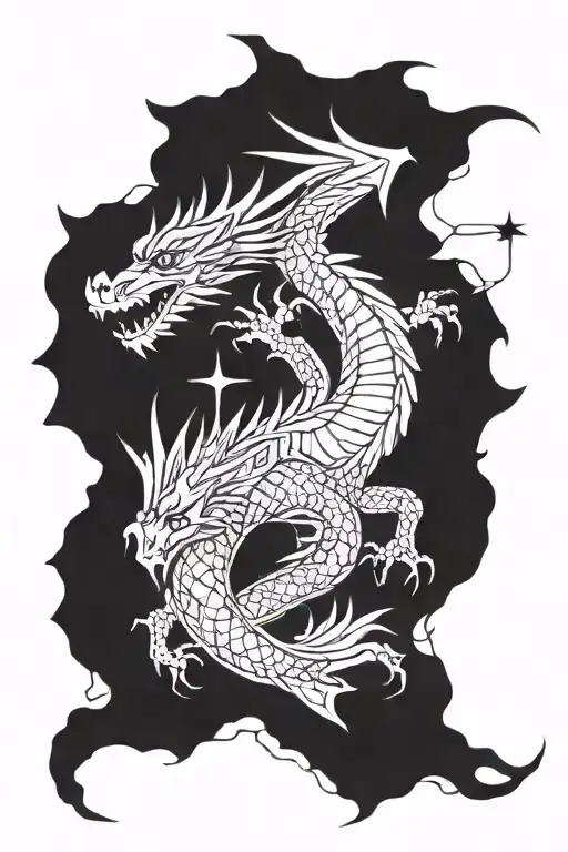 Finance Crypto Gaming Love Freedom (Compass) Hope Zodiac Sign Date of Birth Dragon tattoo design idea