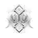 family initials mrd  tattoo design idea