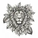 lion lungs tattoo design idea