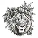 lion lungs tattoo design idea