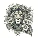 lion lungs tattoo design idea