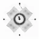 An abstract representation of the cosmos as a cosmic clock, symbolizing the eternal cycle of life and death tattoo design idea