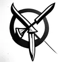 tomahawk tattoo design idea
