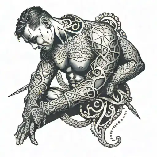 bdsm slave male tattoo design idea